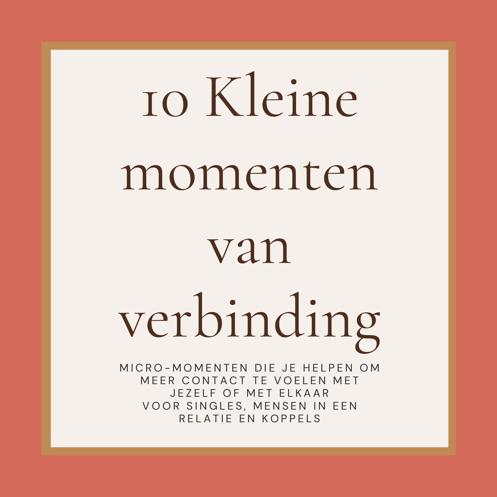 Private balance kleine momenten van verbinding